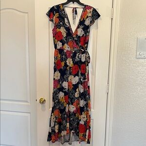 Band of the Free Floral Wrap Dress Size Large